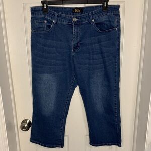 EUC dkin Women's Blue Cropped Jeans